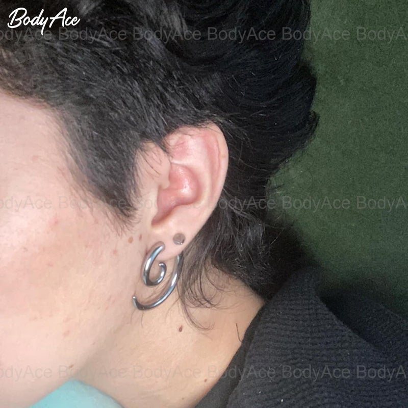 BodyAce Stainless Steel Ear Weights Gauges, Spiral Earrings Expander Snail Twist Ear Plugs, Earring Stretching Tapers Ear Gauge 2/4/6/8/10g Piercings Jewelry - Image 3